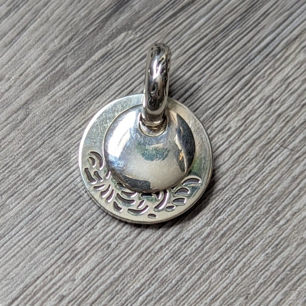 Silpada Double Disc silver pendant S0959